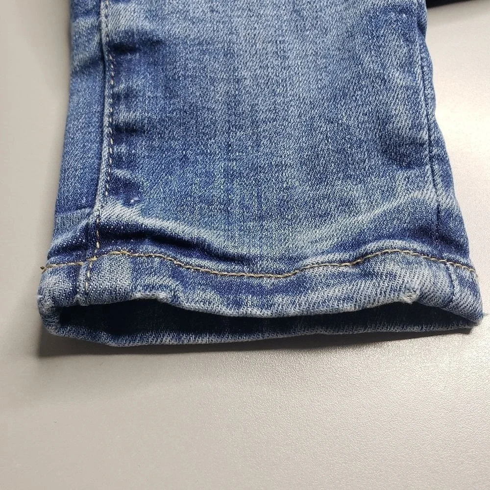 Judy Blue Jeans Skinny Fit Distressed Patchwork Medium Wash‎ Stretch Size 25